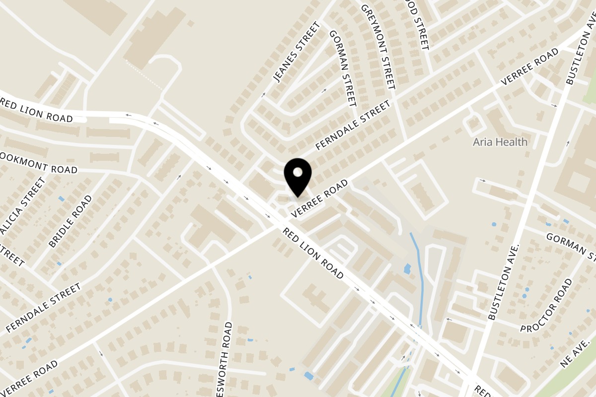 Map showing the location of Wacky Zaki's on 10002 Verree Rd #04 in Philadelphia